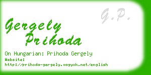 gergely prihoda business card